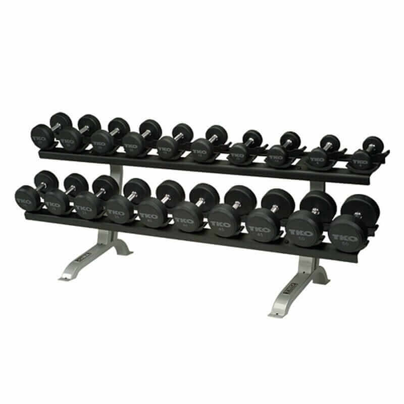 TKO 10 PAIR DUMBBELL RACK WITH SADDLE 800sport